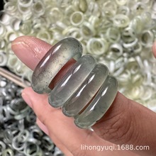 岫玉水墨戒指圈跑环批发 玉石戒指 国风首饰配饰批发