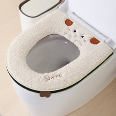 漫画の便器のクッションの家庭用のファスナーのぬいぐるみの便器のカバーの秋冬の厚い座布団の輪は便器のクッションを貼ります。