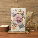 复古金丝线玫瑰系列精品硬壳便携式三折记事本手账本亚马逊跨境