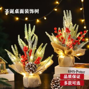 Factory Direct Sales Cross-Border 30cm Desktop Mini Tree Pe Environmentally Friendly Home Christmas Decoration Christmas Tree Ornaments