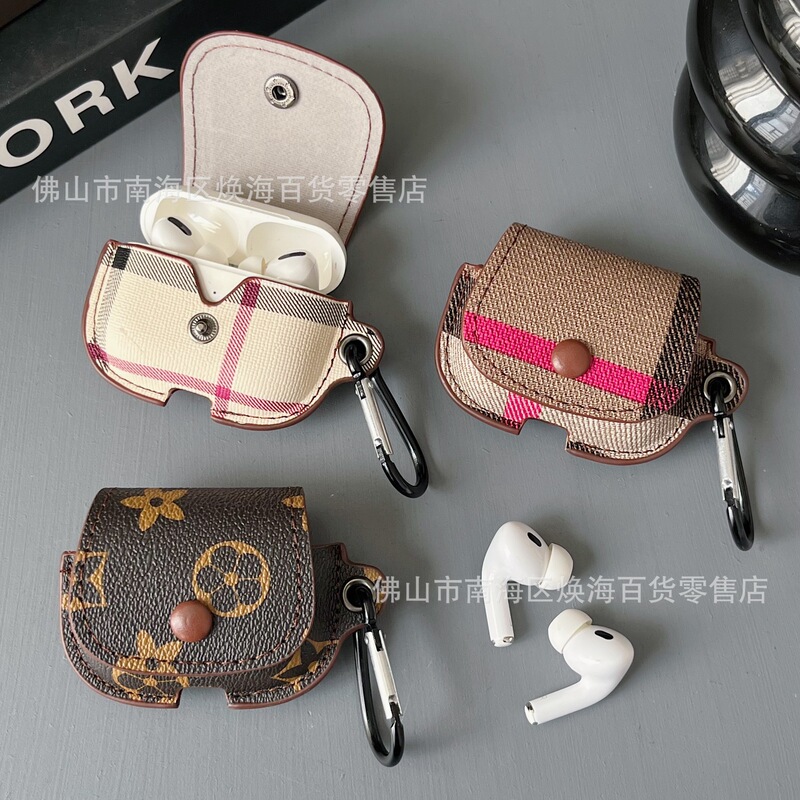 Niche Retro Lv Leather Crossbody Case Suitable for Apple AirPods 4 Protective Cover Bluetooth Earphones 1/2/3/4 Generations Niche Retro Lv Leather Crossbody Case Suitable for Apple AirPods 4 Protective Cover Bluetooth Earphones 1/2/3/4 Generations