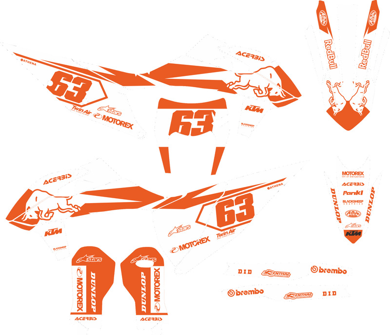 KTM250EXCF ステッカーデカールプリントステッカーフィルム Gaosai モトクロスステッカーレーザーに適しています|undefined