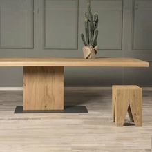 北欧实木创意个性桌子创意设计接待休闲桌子家用民宿吃饭桌餐桌