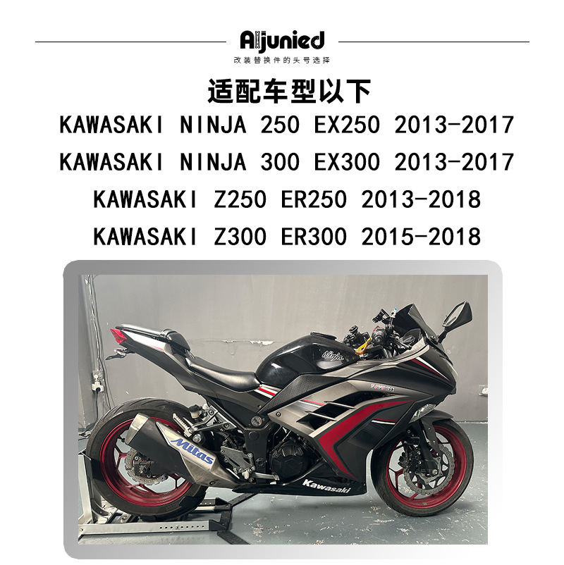 Suitable for Kawasaki Ninja Z250 NINJA300 Z300 motorcycle license plate holder with turn signal light