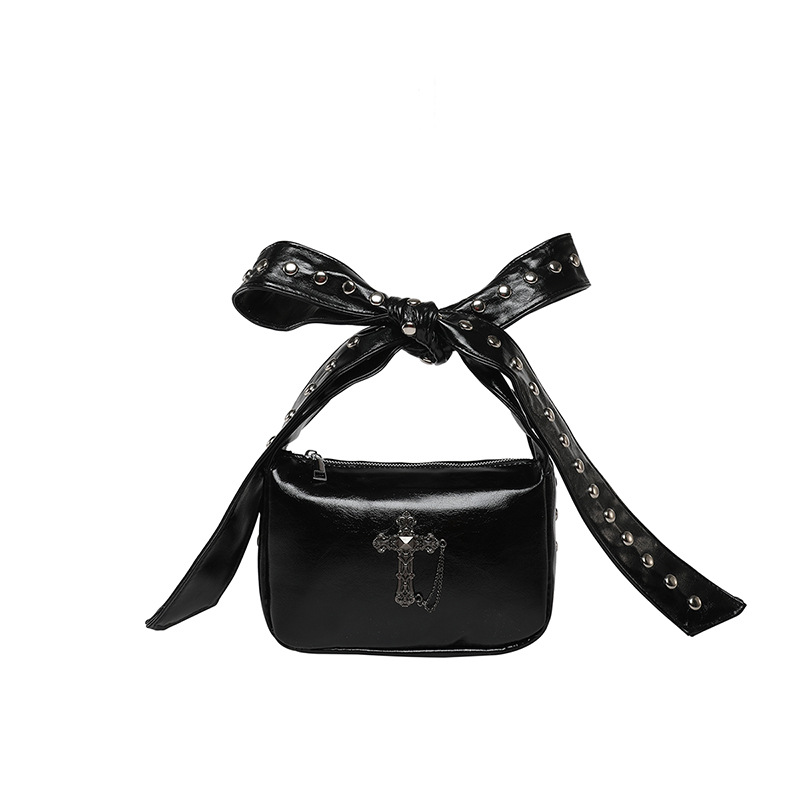 Bolso de textura transfronteriza 2025 verano nuevo bolso femenino moda fresco remache bandolera cruz personalizada