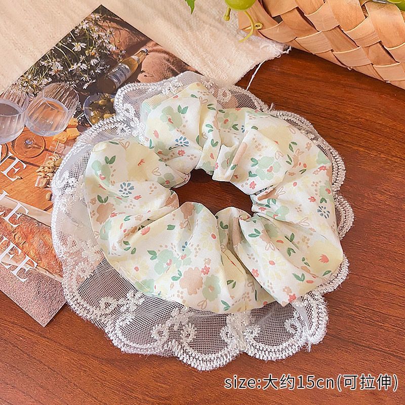Nuevo encaje coreano anillo de cabello de alto nivel anillo de cabello de niñas cabeza de cuerda de arco flotante cuerda de cabello tocado