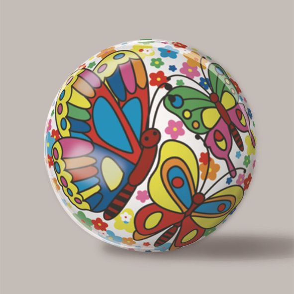 厂家直发22厘米全印球儿童充气玩具拍拍皮球波波球沙滩球彩印球