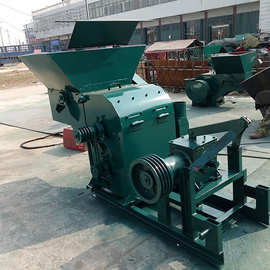 柴油机带带绞龙式粉碎机 800型麦秸自动进料粉碎机 粉碎机图片