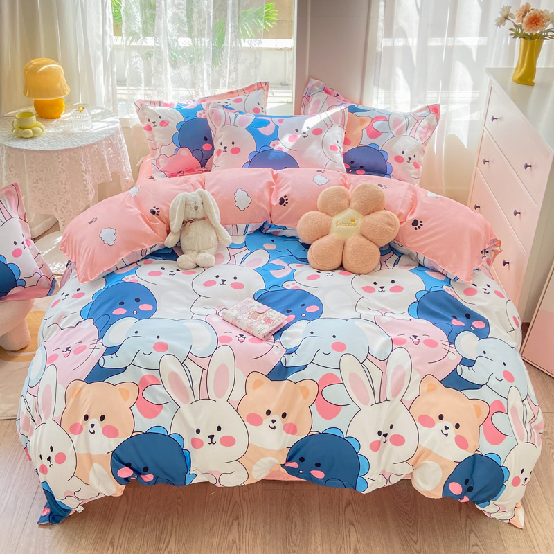 Cubierta del edredón al por mayor sábana de algodón cubierta del edredón individual algodón lavado cama doble cubierta del edredón fabricante de algodón