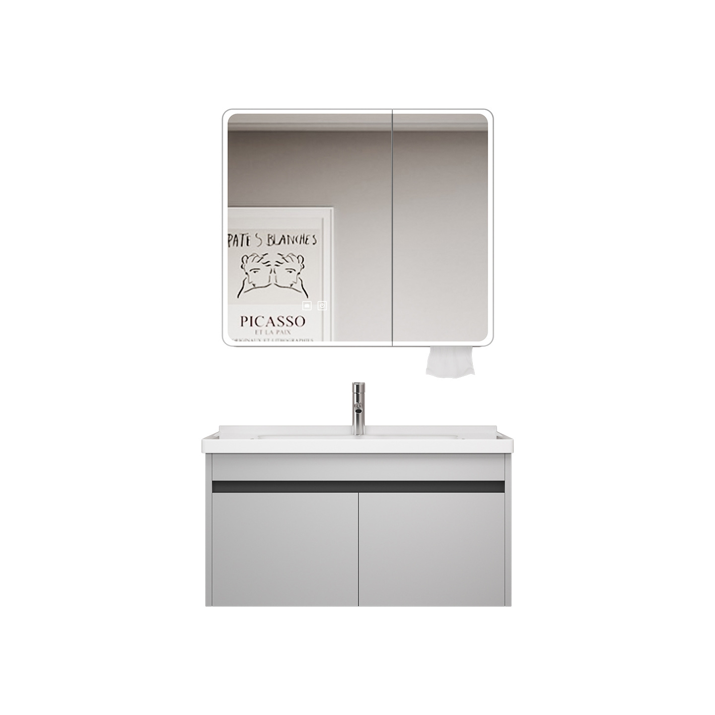 Nuevo gabinete de baño de panal de abeja grueso cerámica integral lavabo tipo pequeño lavabo de baño lavabo gabinete combinación