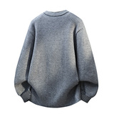 2026秋季青少年运动风格腈纶针织开衫长袖宽松型圆领线衫，男装针织衫/毛衣，星座614