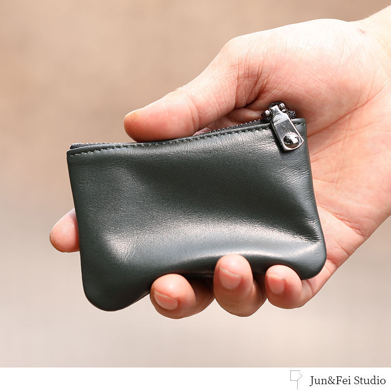 Zipper Change Key Bag Men's Small and Short Portable Small Wallet Mini Coin Change Handbag Women's Storage