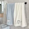 【Cute Dog】*【Two Bath Towels】-Blue + White