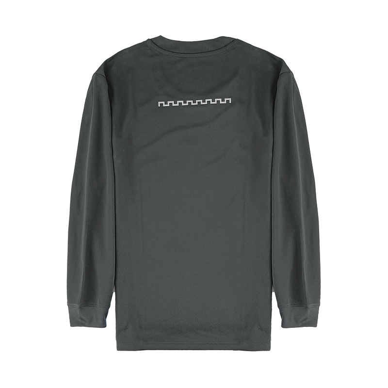 Autumn running gray green long-sleeved crew neck shirt top men's spring and summer quick-drying long-sleeved sportswear physical training T-shirt