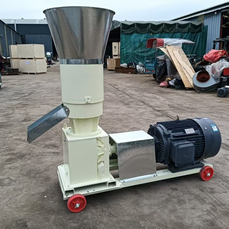 300轮转玉米饲料颗粒机 豆杆稻壳饲料造粒机 家禽鸡牛颗粒饲料机