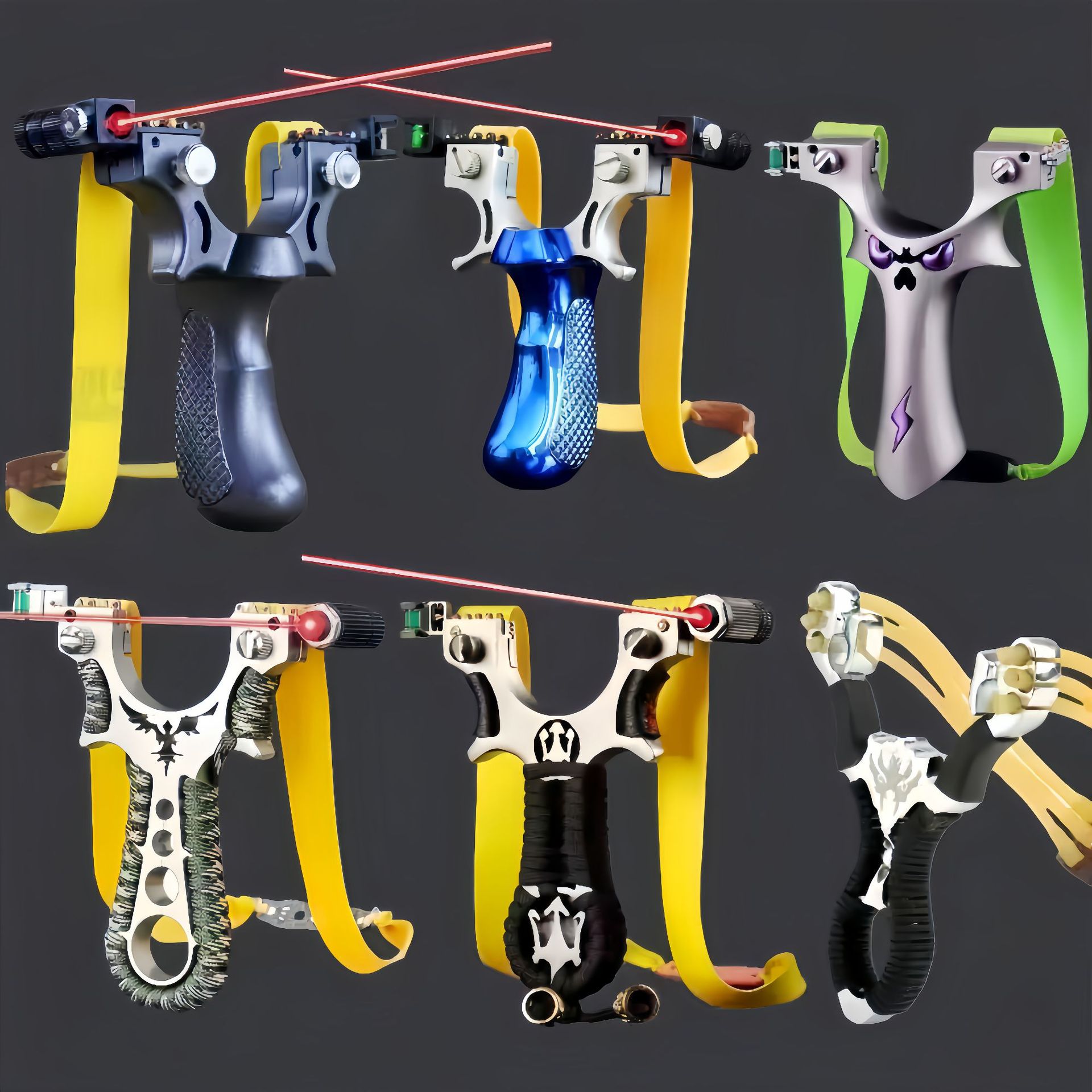 弹弓户外成人专用竞技新款红外线激光树脂金属外贸不锈钢弹弓厂