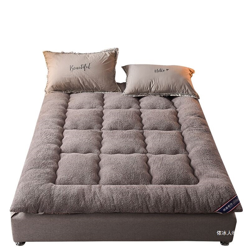 Thickened Lamb Wool Mattress Pad. Bed. Tatami Mattress Protector. Double Bed Mattress Pad. Wangjin Anti-Slip