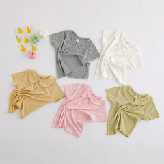 Children's POLO short-sleeve base shirt summer girls' short-sleeve top thin baby infant baby T-shirt clothing fashionable