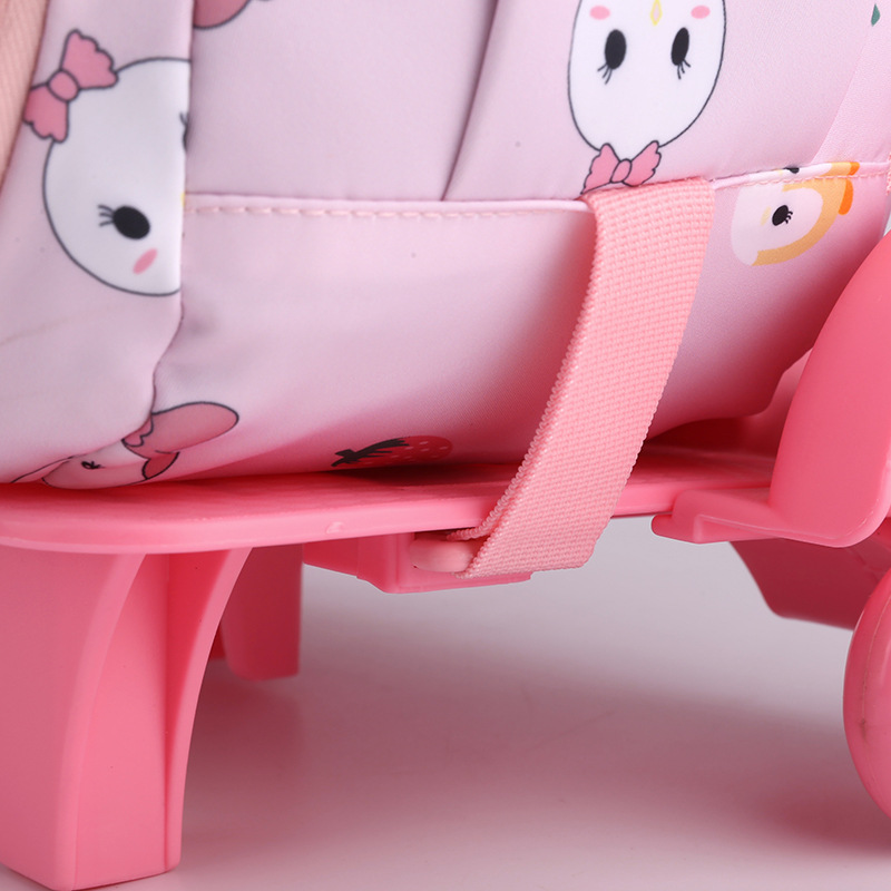 2022 nuevo grado 3-6 escuela primaria mochila de las niñas color de contraste cielo estrellado impresión mochila de la carretilla de los hombres