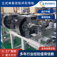 立式环形导轨循环线 链条式滚轮输送线厂家 自动化环形滑轨生产线