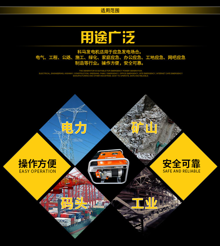 Gasoline generator small single-phase in stock supply motor home hand start 220V fuel-saving generator 4KW steam