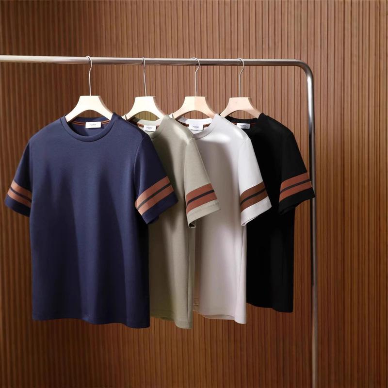 Z Family! Light Luxury Men's and Women's Versatile Round Neck Casual Summer Modal Air Layer Short-Sleeved T-Shirt Fashion Brand