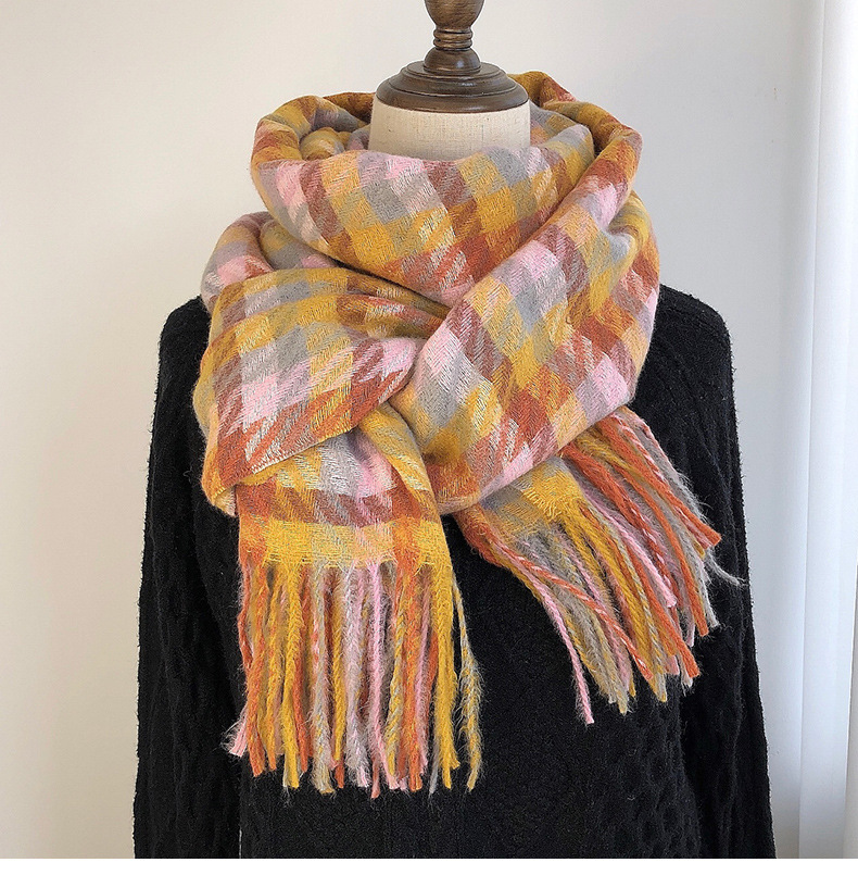 Women's Classic Style Color Block Imitation Cashmere Printing Scarf display picture 2