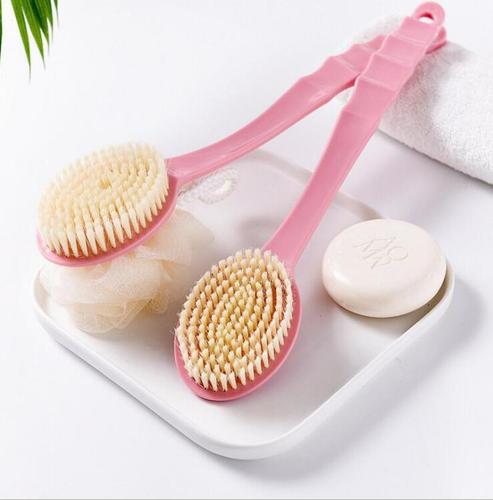 Double-sided bath ball two-in-one long-handled bath brush, soft-bristled massage bath brush, bath brush