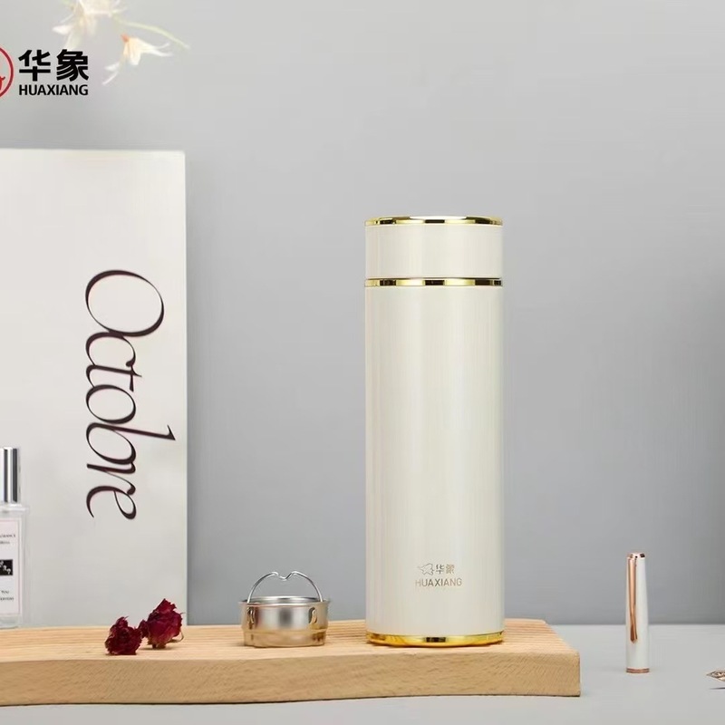 华象保温杯男女高颜值316L不锈钢泡茶杯车载便携大容量水杯礼盒装|undefined
