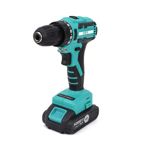 Cordless Drill, Household Rechargeable Tool Lithium Drill Multifunction Brushless Impact Drill Electric Screwdriver