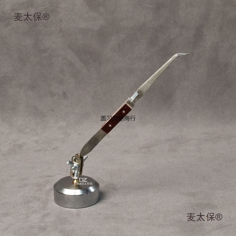 木柄不锈钢细尖反弹镊子反向镊子A夹反万象反360度旋转麦太保