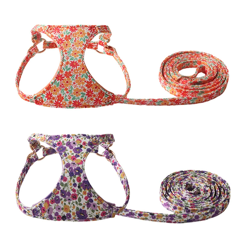Новые товары для домашних животных Aminger Super Beauty Цветочная серия Набор для домашних животных с буксировочной веревкой