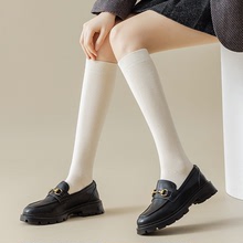 無骨超柔ins壓力小腿襪瘦腿美腿塑型長筒襪純色高筒街頭jk襪子女