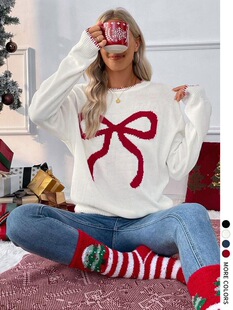 R 17233 Sweet Long Sleeve Round Neck Sweater �����A�Ië��