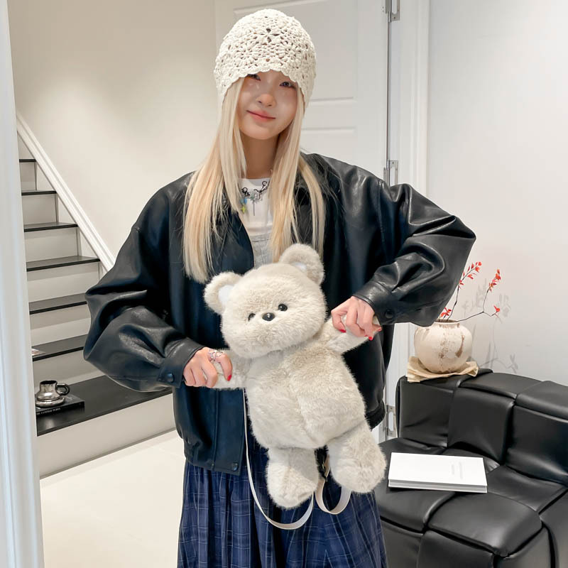 Mochila japonesa de dibujos animados para niños y niñas, lindas muñecas de peluche, mochila para bebés, otoño y invierno, nueva mochila para niños