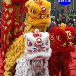 Lion Dance Props Guangdong Adult Double Lion Dance Head Australian Wool Lion Awakening Standard No. 3 Authentic Foshan Nanshi