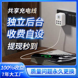共享充电线酒店扫码充电器网约车超级快民宿TPE材质可伸缩双头