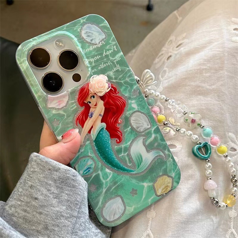 Brisante flor blanca tridimensional sirena para 15ProMax nuevo iPhone 14 Apple 13 funda para teléfono móvil 12
