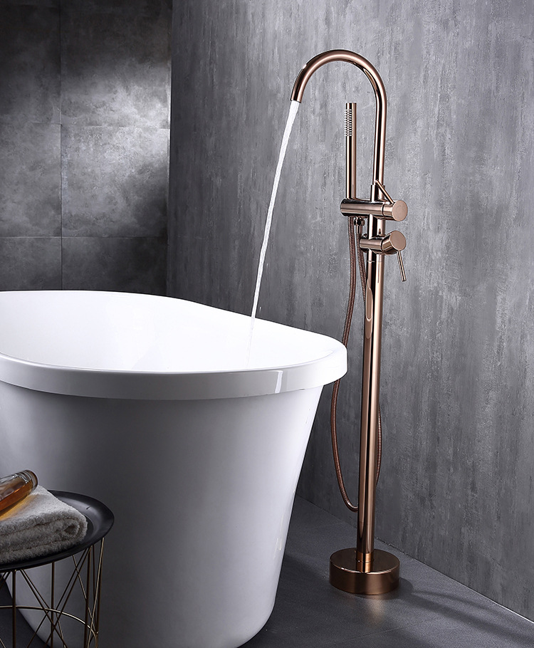 Factory direct sales of floor-standing faucets, bathroom floor-standing concealed installation, pre-embedded cold and hot exposed bathtub faucets undefined