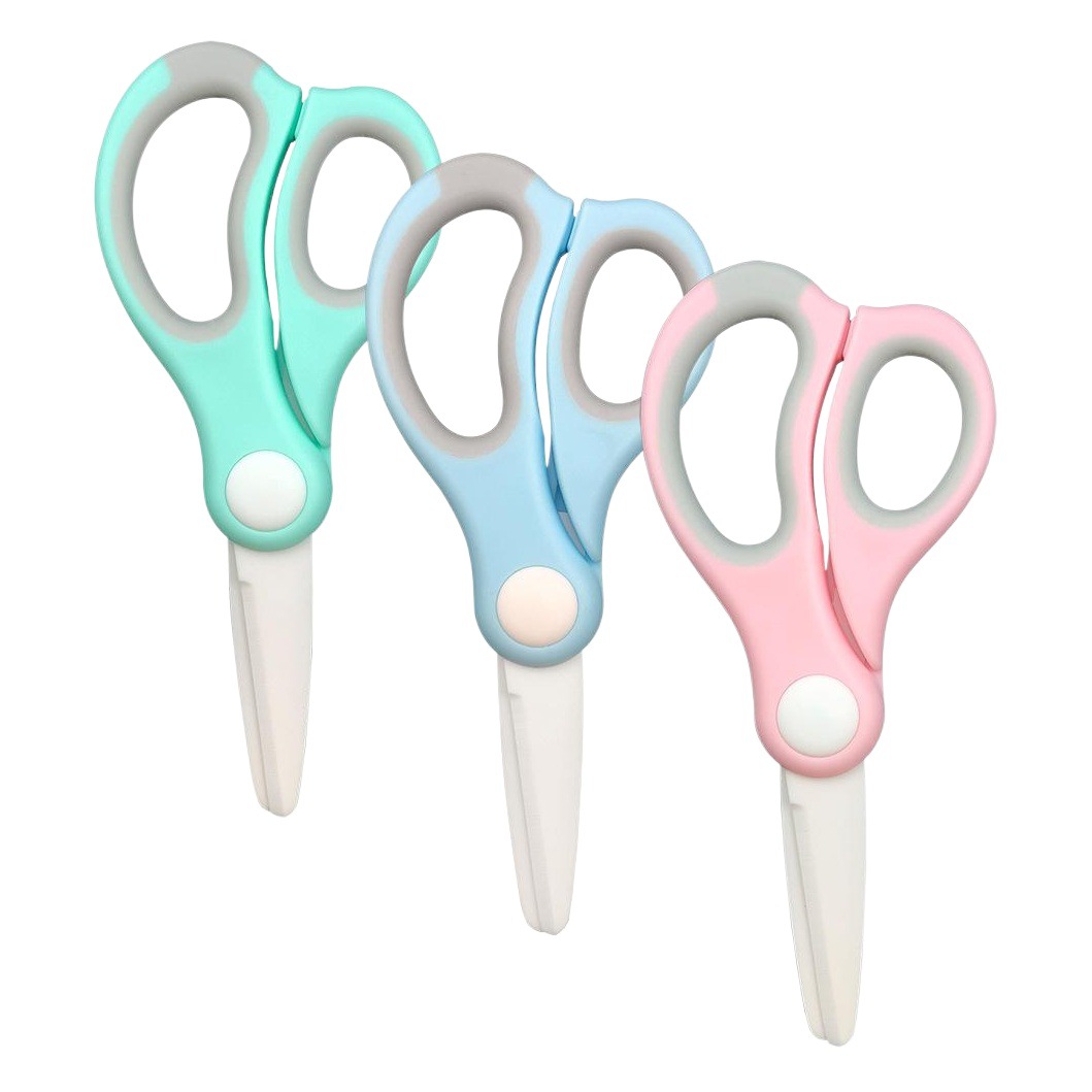 Baby Ceramic Food Scissors, Infant Food Scissors, High Temperature Resistant and Sterilizable, with Storage Box, Specially Designed for Complementary Foods