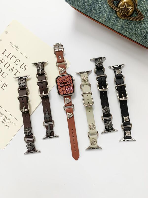 Suitable for applewatch Apple Watch iWatchs87 generation 6543SE2 Camellia high texture niche women Suitable for applewatch Apple Watch iWatchs87 generation 6543SE2 Camellia high texture niche women