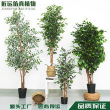 匠運仿真榕樹盆栽 仿真迷你榕樹盆景 人造小葉榕裝飾擺件廠家直銷