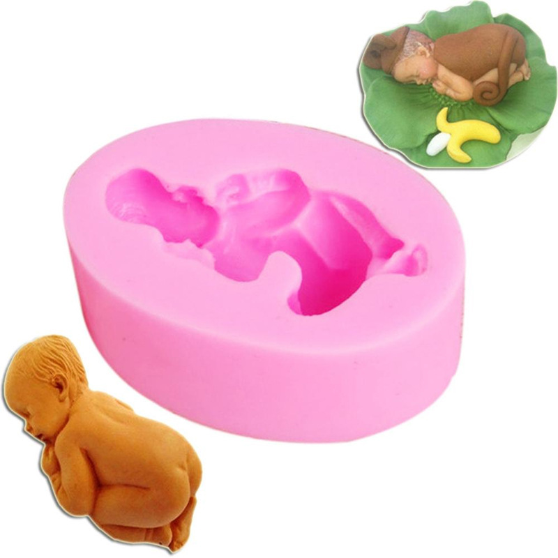 立体婴儿造型宝宝baby翻糖蛋糕模DIY烘焙模具硅胶烘焙工具