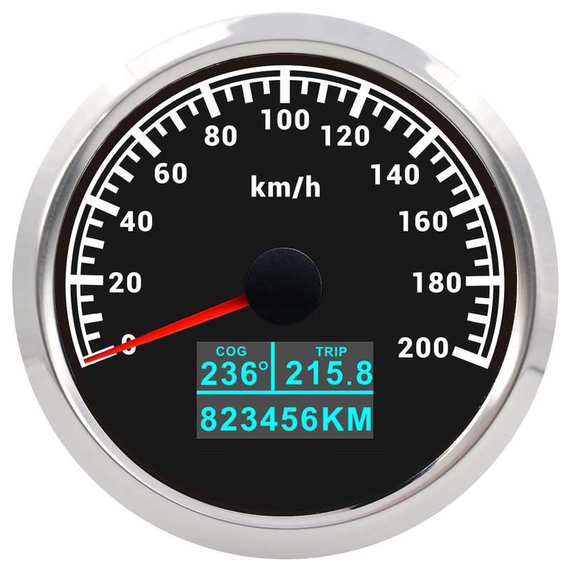 85mm Gps Speedometer Odometer with Running Total Mileage and Night Light 12V24V for Cars, Motorcycles, and Boats