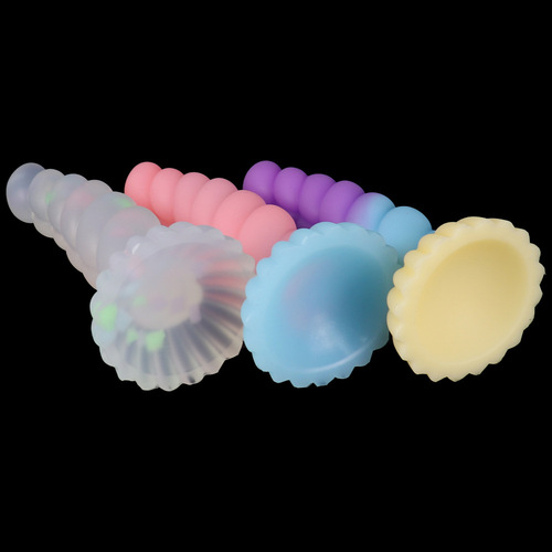 Colorful soft braided anal plug for men and women, alternative sex toy, large suction cup, liquid silicone penis wholesale