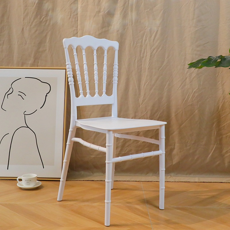 Sesión nórdica PP silla de bambú silla antigua silla de boda hotel fábrica de silla de banquete boda al aire libre taburetes de plástico grueso