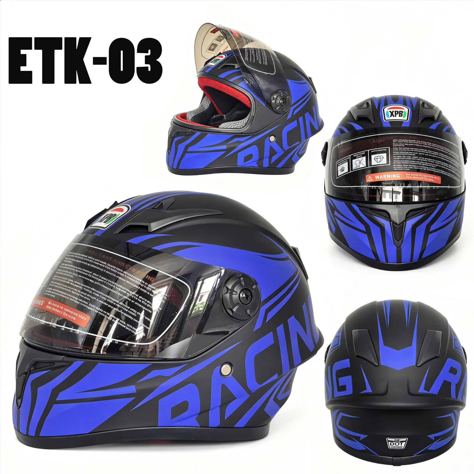 Adult and Children's Motorcycle Helmets Dot Certified Electric Vehicle Bicycle Helmets Off-Road Helmets C Full-Face Motorcycle Helmets