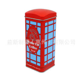 马口铁电话亭存钱罐 方形零钱储蓄罐 创意卡通礼品铁罐收纳定制