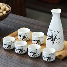 仿古酒壶家用分酒器白酒简约日式酒具套装陶瓷黄酒具酒杯青烫杯