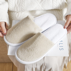 Five-star hotel homestay airline beauty salon home outdoor travel coral velvet non-disposable slippers manufacturer wholesale